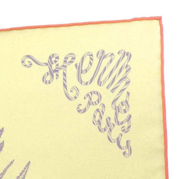 HERMES Authentic Yellow Silk Scarf - Picture 4 of 5